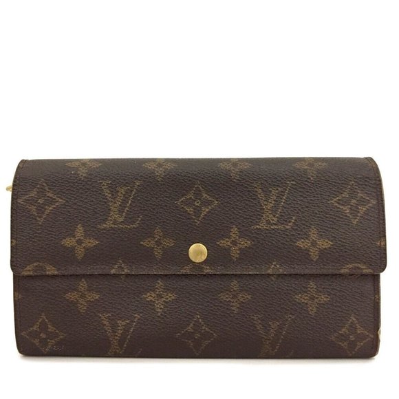 691209N Louis Vuitton Wallet Long Portefeiulle Sarah Brown Monogram - Picture 1 of 9